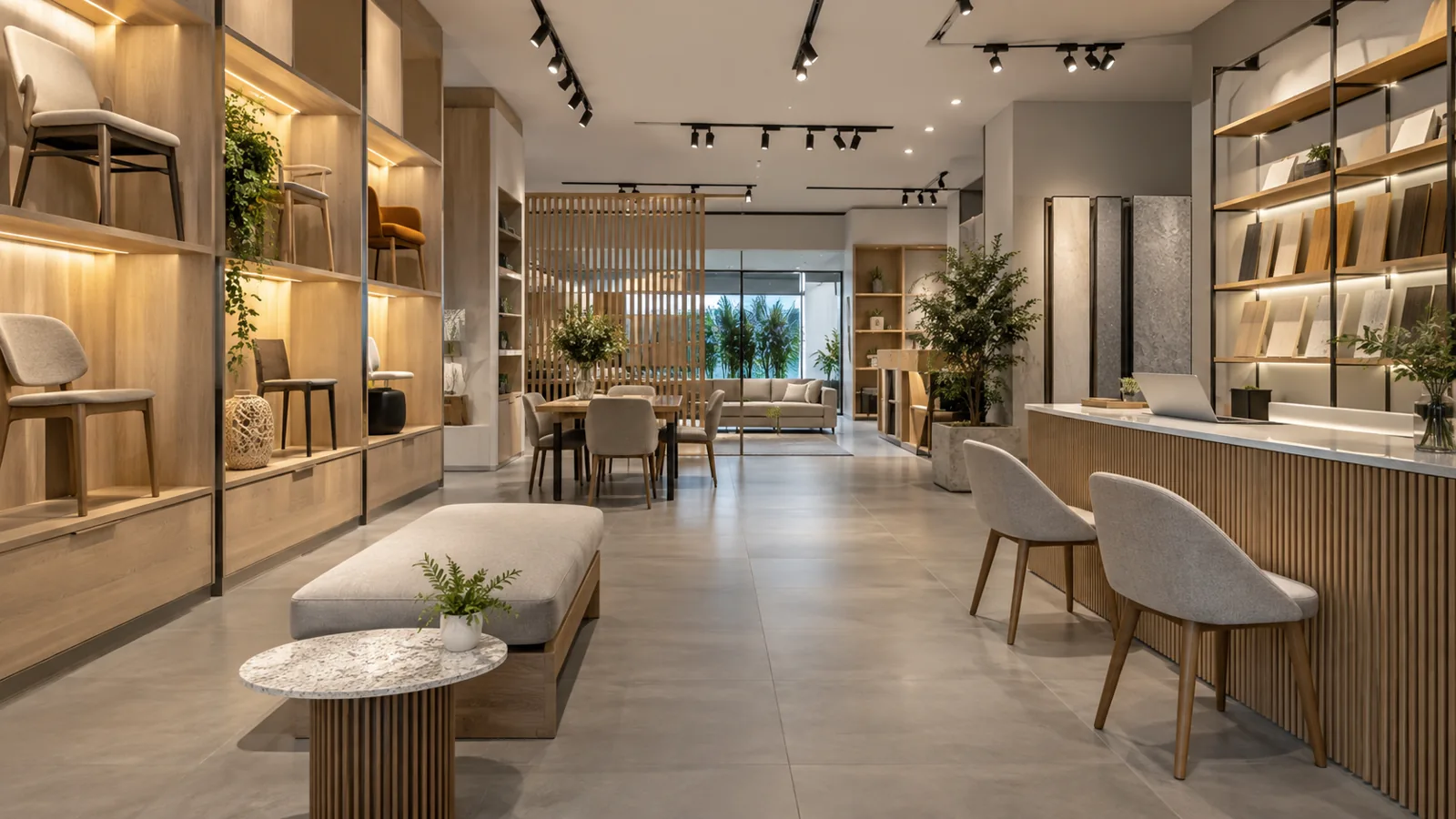 Không gian showroom nội thất hiện đại sau hoàn thiện
